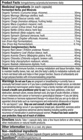 Living Alchemy Women’s DAILY +