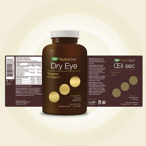 NutraSea Dry Eye Targeted Omega-3, Fresh Mint, 120 softgels