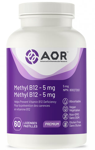AOR Methyl B12 – 5 mg (formerly known as Methylcobalamin)
